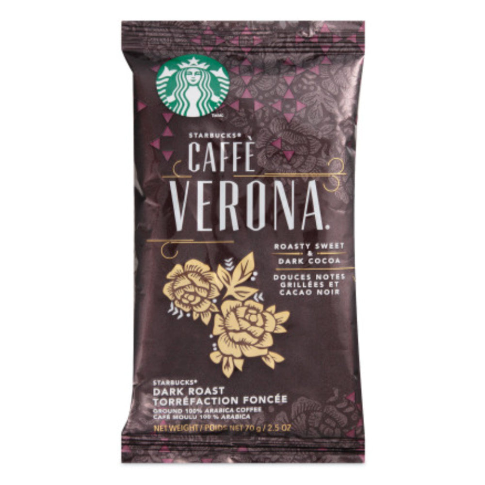 Starbucks® Caffè Verona Ground Coffee Portion Packs, 2.5 oz, 18 ct. (Single Box or 4)