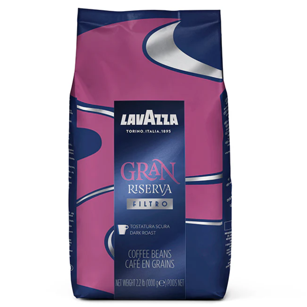 Lavazza Gran Riserva Dark Whole Bean (Six 2.2 lb. bags)