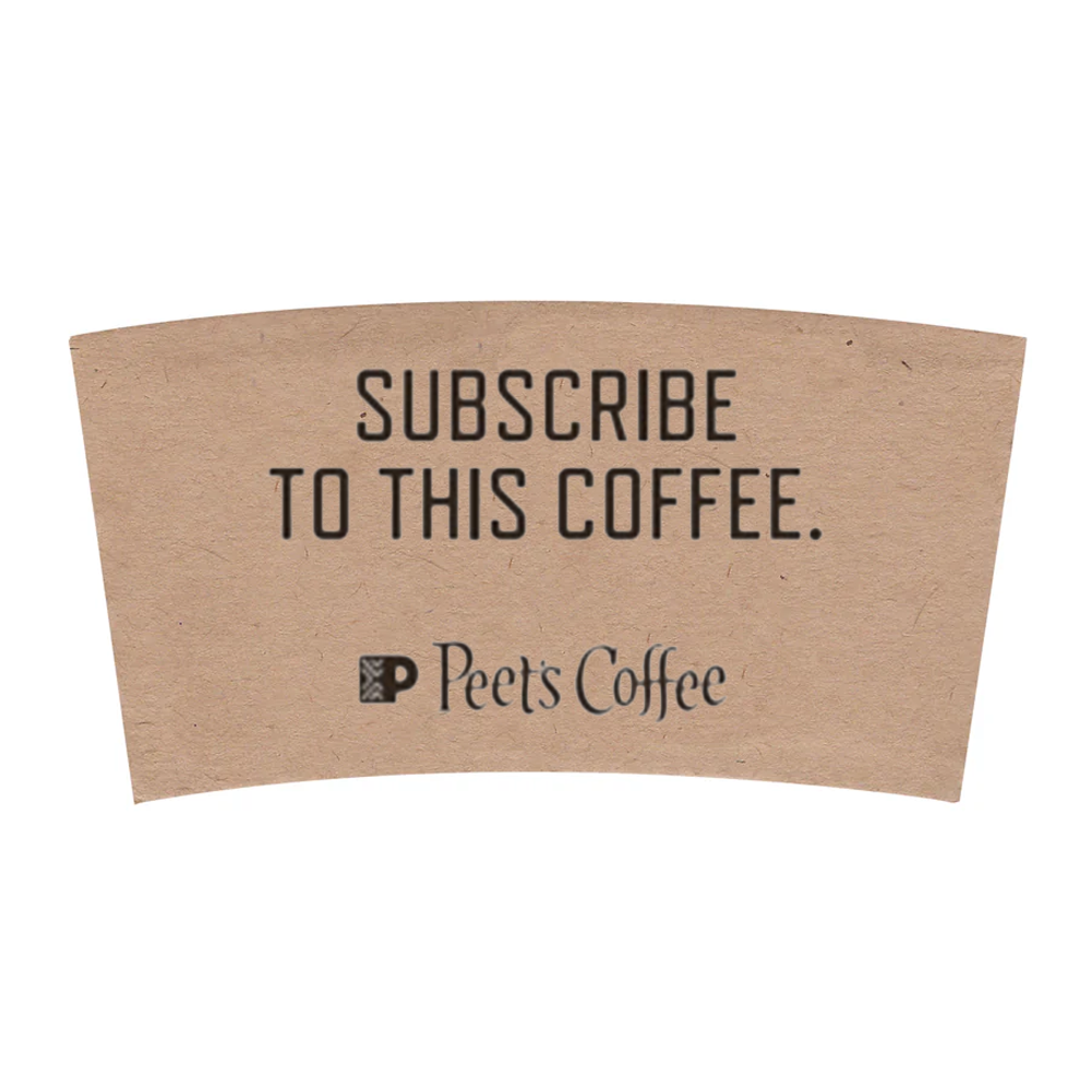 Peet's Coffee Hot Cup Sleeve (1000 Ct.)