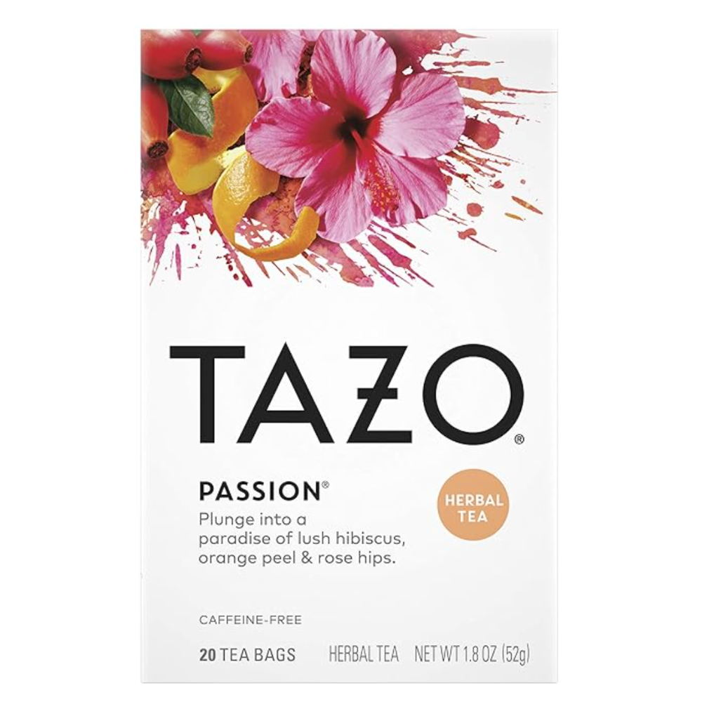 Tazo Tea Bags, Passion, 20 Tea Bags (1 Box or 6)